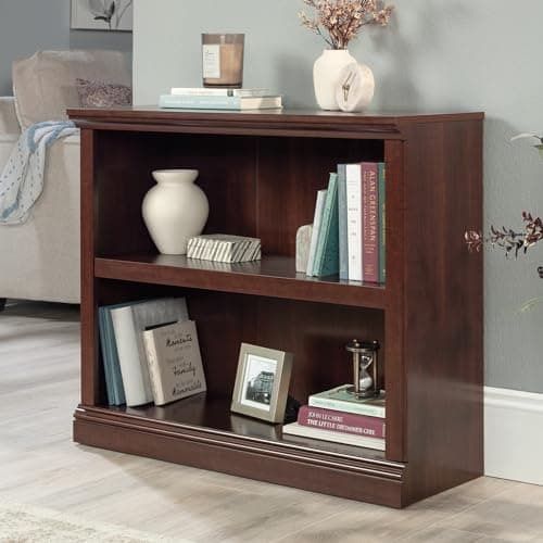 Sauder Cherry 2-Shelf Storage Bookcase