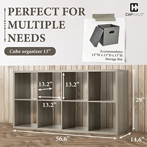 13-Inch Cube Storage Organizer Shelf for Kids, with Extra Thick Edge, Open Divider, Bookcase, Various Sizes and Colors