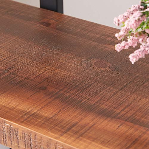 HSH Natural Rustic Wood 3 Tier Distressed Brown Bookshelf