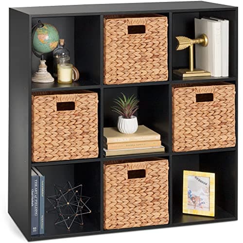 Customizable 9-Cube Storage Organizer - Black