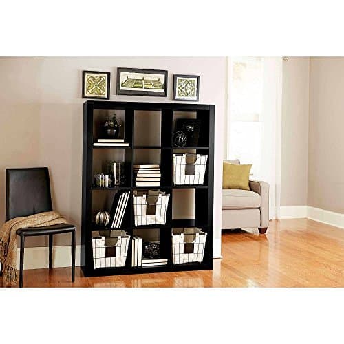 Better Homes and Gardens 12-Cube Solid Black Organizer