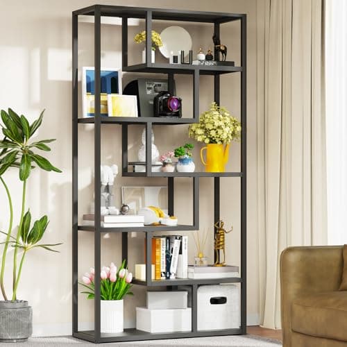 Modern 6-Tier Bookshelf for Display and Storage