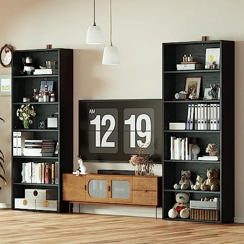 Ironck 6-Tier Floor Standing Bookcase 70" Tall Home Office and Living Room Furniture