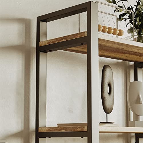 IRONCK 6-Tier Vintage Industrial Style Bookshelf for Home Office Living Room