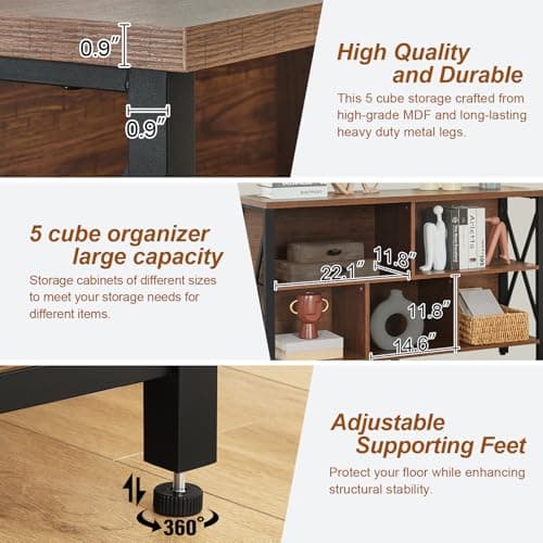 Rustic Cube Shelf Organizer for Living Room or Office