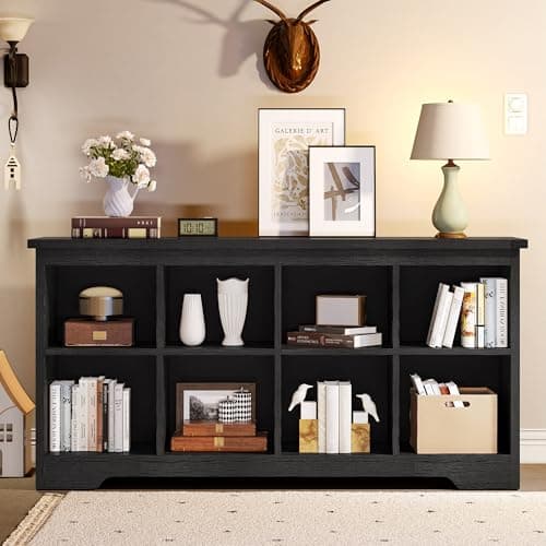 YITAHOME Horizontal Cube Storage Organizer Bookshelf, Black