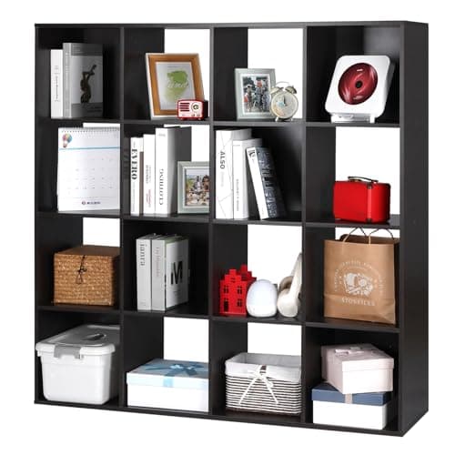 PACHIRA 16 Cube Closet Cabinet, Dark Brown Storage Rack