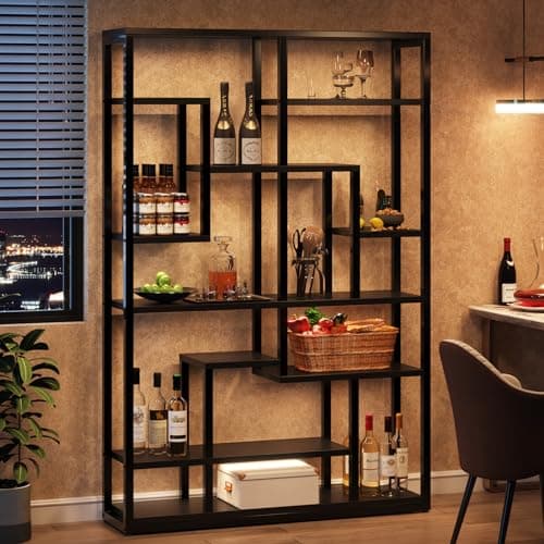 Black 47 Tall Bookcase for Living Room and Office