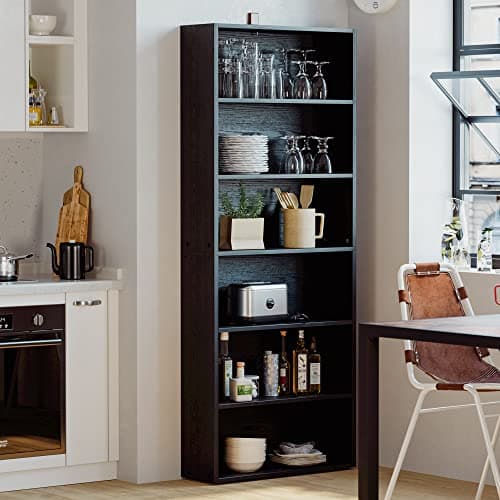 IRONCK 70in Tall 6 Tiers Floor Standing Bookshelf Home Decor Furniture