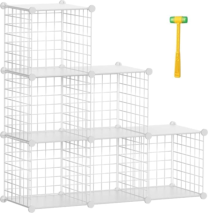 TUMUCUTE Metal Wire Cube Organizer, 12-Cube Storage Shelves for Bedroom, Living Room, Office