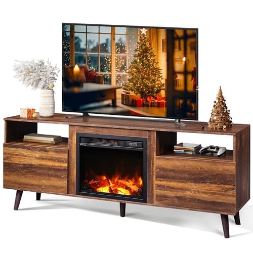 Black WLIVE 65 Inch TV Stand & 58 Inch Entertainment Center with Storage