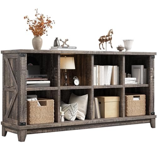 8 Cube Storage Organizer for Bedroom and Office, Black Oak