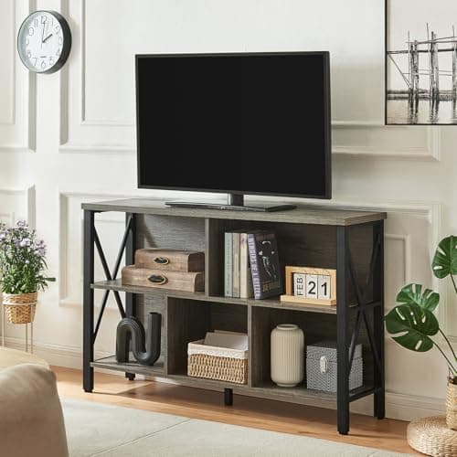 HOMISSUE Rustic Cube Storage Shelf: 5-Cube Organizer with 3-Tier Bookcase for Living Room and Office, Brown