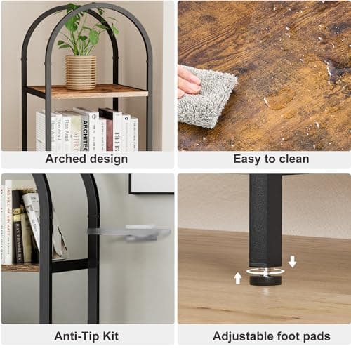 Homdy 6-Tier Narrow Bookshelf for Home Office, Living Room