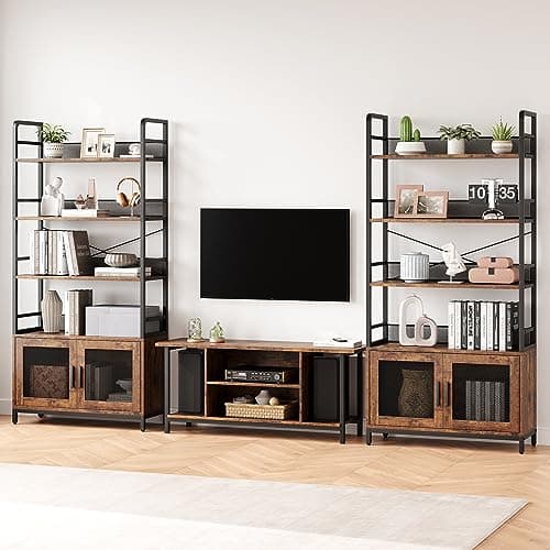GAOMON Rustic Brown 70.87" Tall Bookshelf with 4 Tiers for Home Office, Bedroom, Living Room
