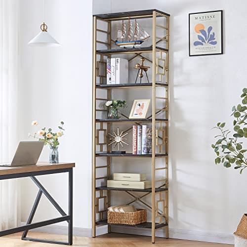Modern Metal Bookcase for Home Office and Living Room