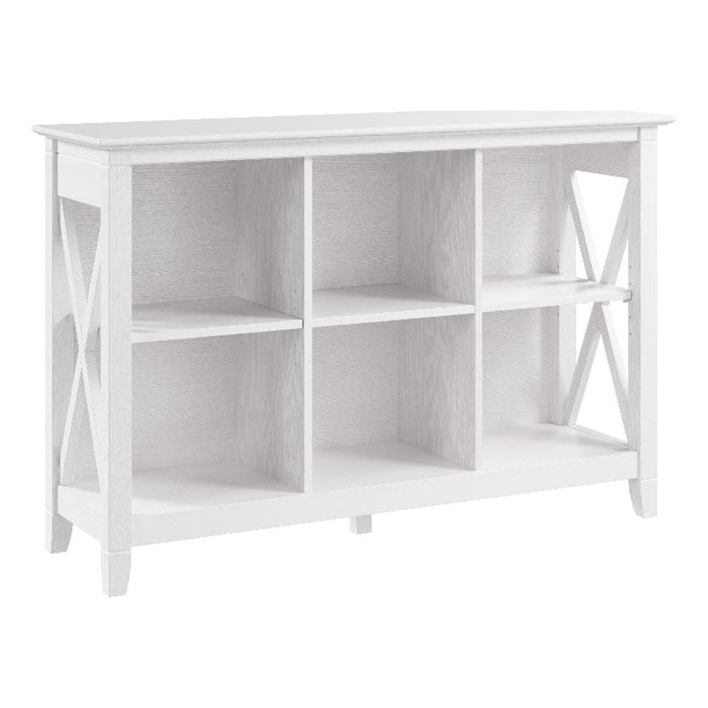 Bush Furniture Key West Small Pure White Oak Cube Bookcase