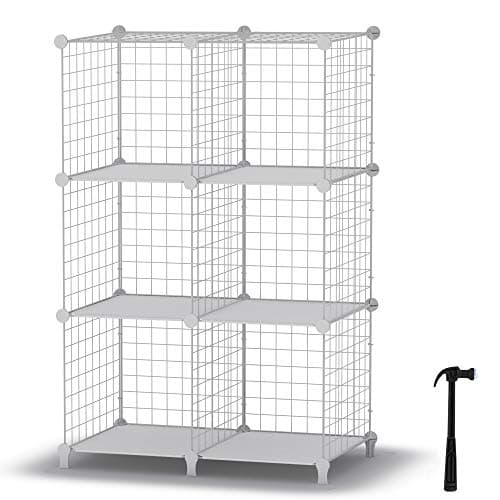HOMIDEC Wire Cube Storage Shelves - Multi-Use Bookcase & Closet Organizer