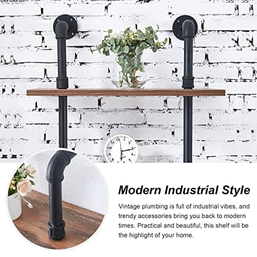 7-Tier Industrial Pipe Bookshelf for Home Office and Living Room