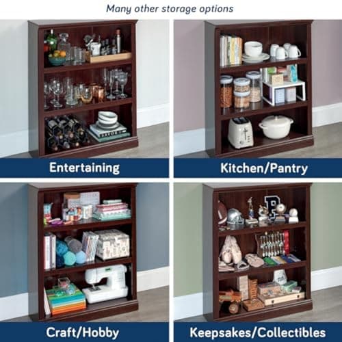 Sauder Select Cherry 3-Bookcase Miscellaneous Storage Shelf