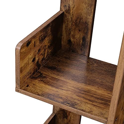VASAGLE Rustic Brown Tree-Shaped Bookshelf with 8 Shelves
