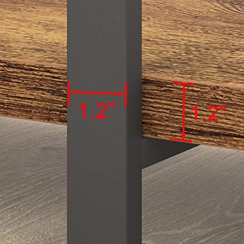 HSH Industrial Modern 6 Shelf Tall Bookcase, Rustic Brown for Living Room & Office