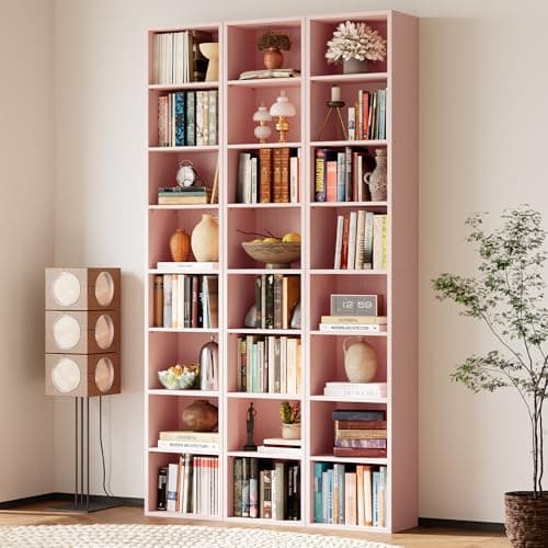 IRONCK Tall Narrow 8-Tier Bookshelf, Compact Corner Design, Ideal for Living Room, Office, Study, Bedroom
