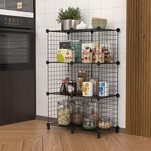 HOMIDEC Wire Cube Storage Shelves - Multi-Use Bookcase & Closet Organizer