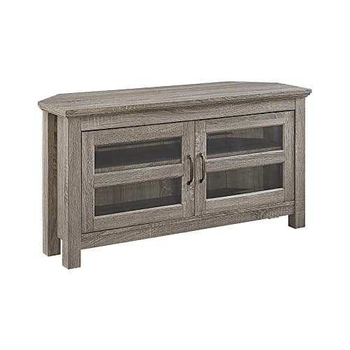 Walker Edison Black 44" 2 Door TV Stand 48" TV Corner Cabinet Living Room Storage
