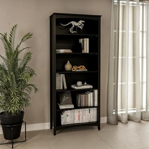 Cherry Shaker Style 4 Shelf Adjustable Bookcase 48" High