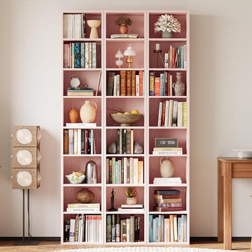 IRONCK Tall Narrow 8-Tier Bookshelf, Compact Corner Design, Ideal for Living Room, Office, Study, Bedroom
