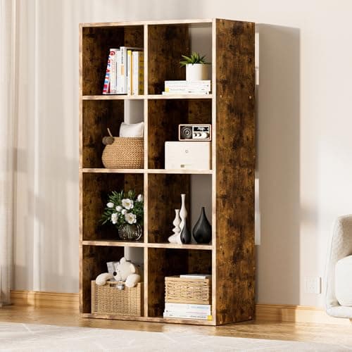 COMHOMA 6 Wood Cube Storage Organizer for Home Office and Bedroom 
| White Cube Storage Bookshelf with Removable Back Panels for Living Room 
| FSC Certified 11In Cube Storage Shelf for Multi-Use Spaces Vertical or Horizontal