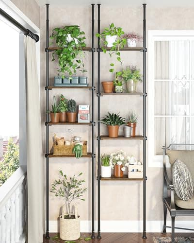 ALLZONE Tall Narrow Bookshelf, 4-Tier Ladder Bookcase for Small Spaces