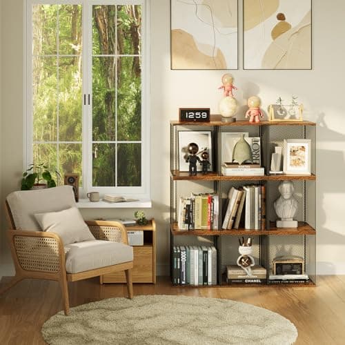 DIY Stackable Cube Organizer for Kids' Bedrooms and Living Rooms - Black and Brown Wooden Bookshelf