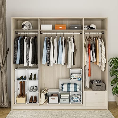 White 9-Cube Closet Organizer for Bedroom, Office