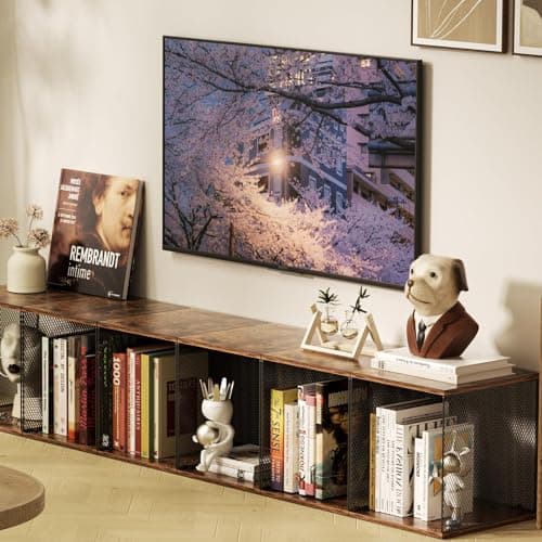 DIY Stackable Cube Organizer for Kids' Bedrooms and Living Rooms - Black and Brown Wooden Bookshelf