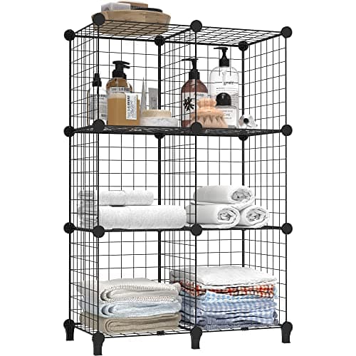 HOMIDEC Wire Cube Storage Shelves - Multi-Use Bookcase & Closet Organizer
