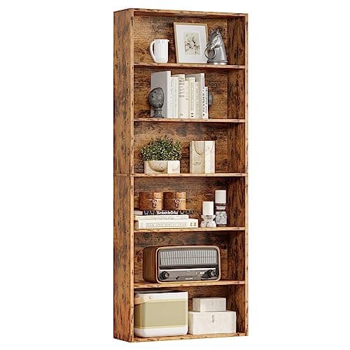 IRONCK 70in Tall 6 Tiers Floor Standing Bookshelf Home Decor Furniture