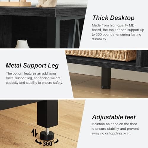 HOMISSUE Rustic Black Cube Storage Organizer Shelf for Living Room and Office  
HOMISSUE Industrial Style Wide Cube Bookshelf with 6 Cubes for Home Organization  
HOMISSUE Black 3-Tier Cubby Bookcase with 6 Cubes for Living Room and Office Organizati