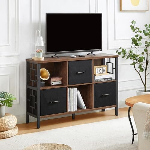 HOMISSUE Rustic 6 Cube Storage Organizer Shelf Brown for Living Room and Office