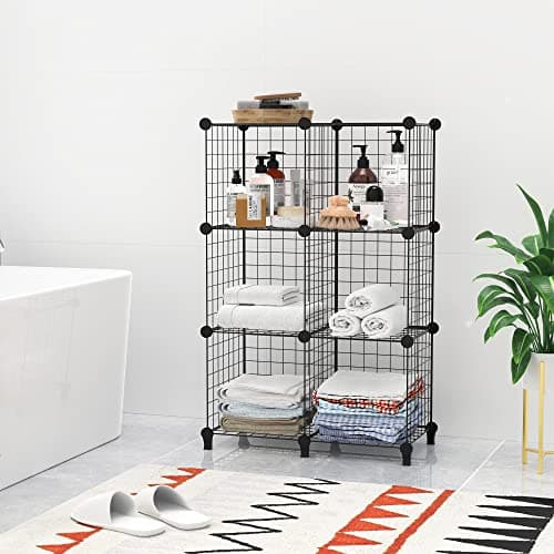 HOMIDEC Wire Cube Storage Shelves - Multi-Use Bookcase & Closet Organizer