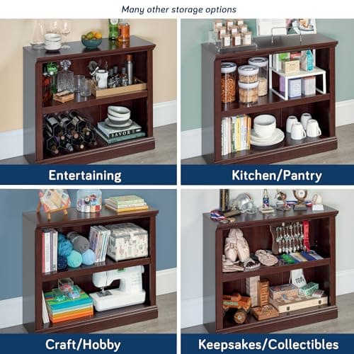 Sauder Cherry 2-Shelf Storage Bookcase