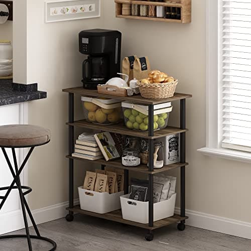 Furinno Pasir Espresso 4-Tier Bookcase Storage Shelf