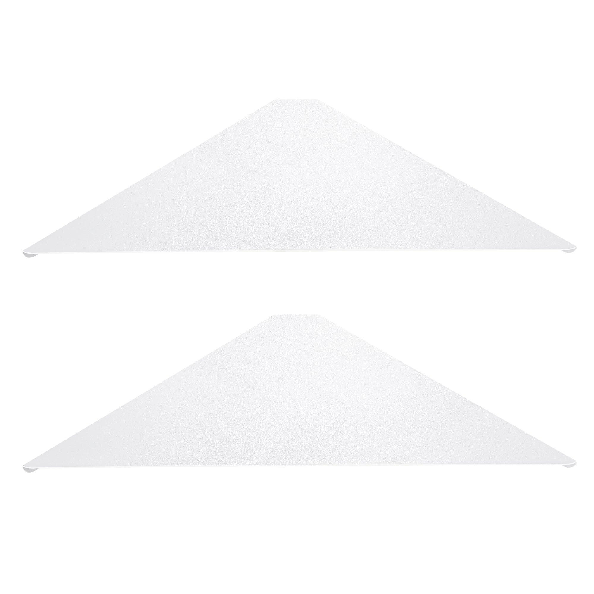 White Metal Wall Corner Shelf Set of 2 for Living Room, Bedroom, Bathroom