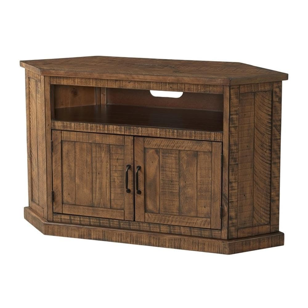 Martin Svensson Natural Solid Wood Corner TV Stand