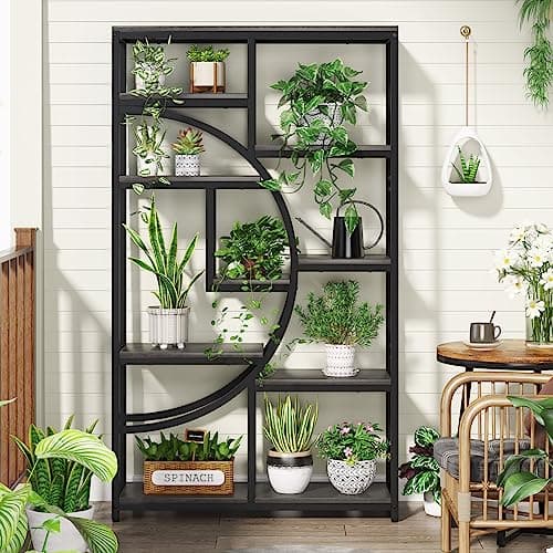 Tribesigns Industrial 5 Tier Tall Freestanding Bookshelf with Open Storage for Living Room and Bedroom