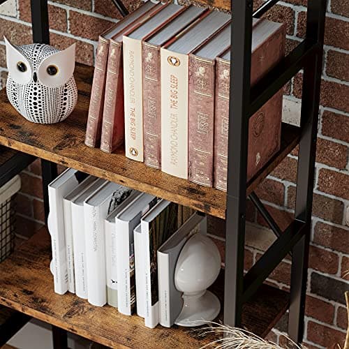 IRONCK Triple Wide Industrial Bookshelf, 5 Tiers Open Display Metal Frame