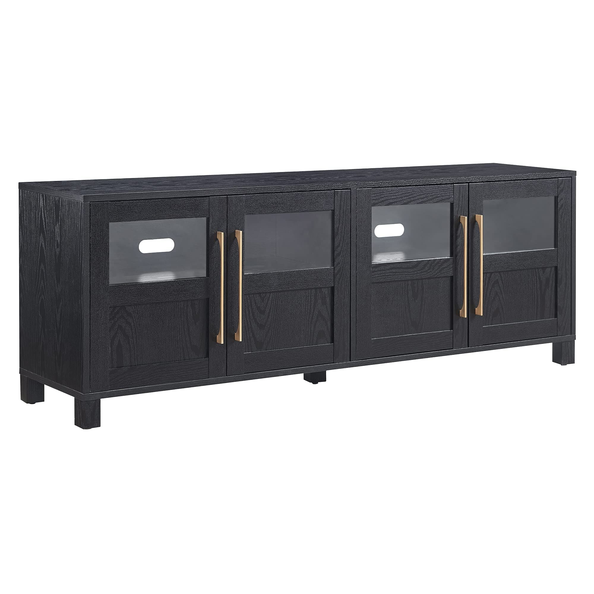 Henn&Hart Holbrook 68" Wide Black Grain TV Stand