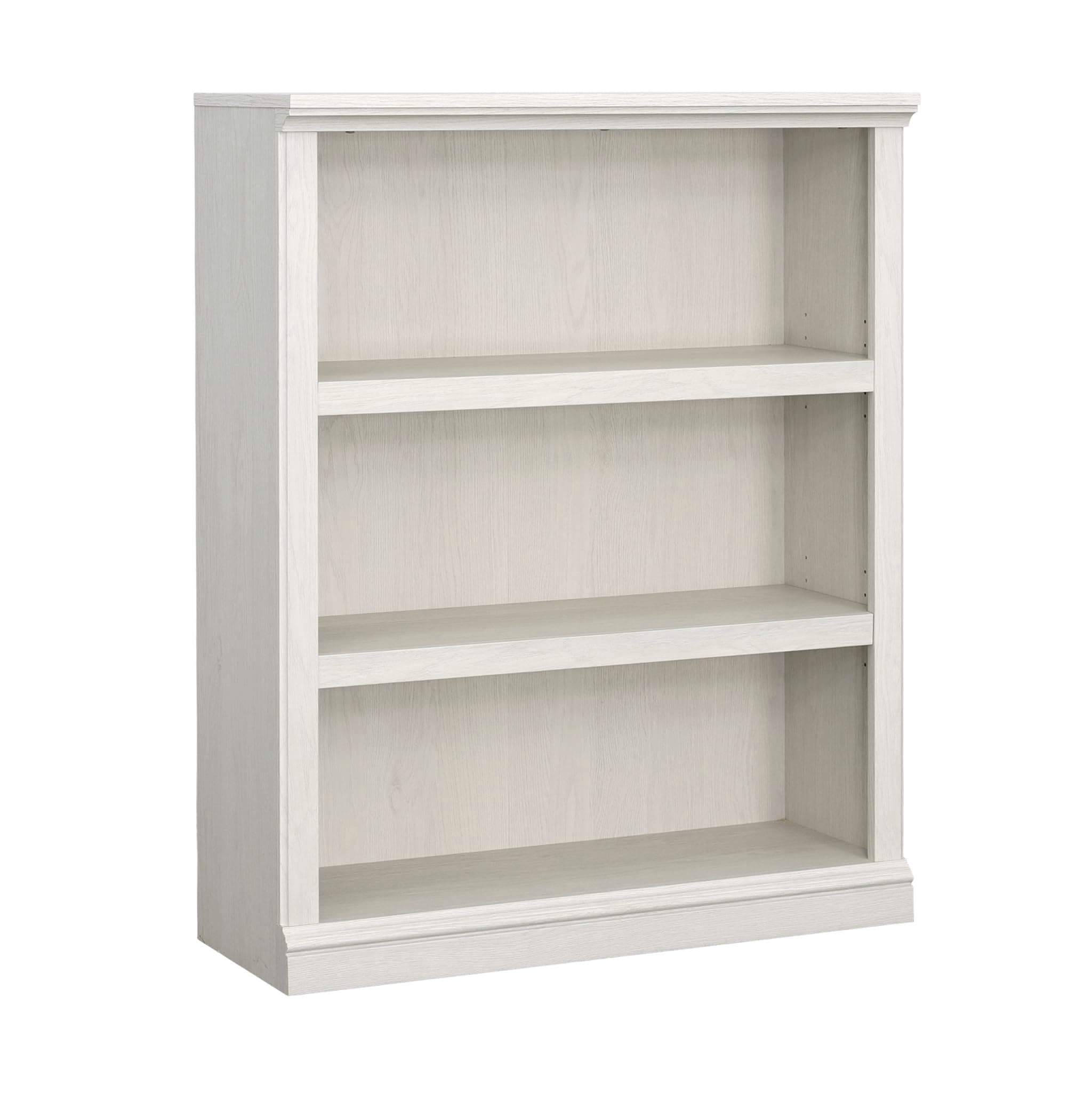 Sauder Glacier Oak 3 Tier Wooden Bookshelf for HomeOffice & Living Room