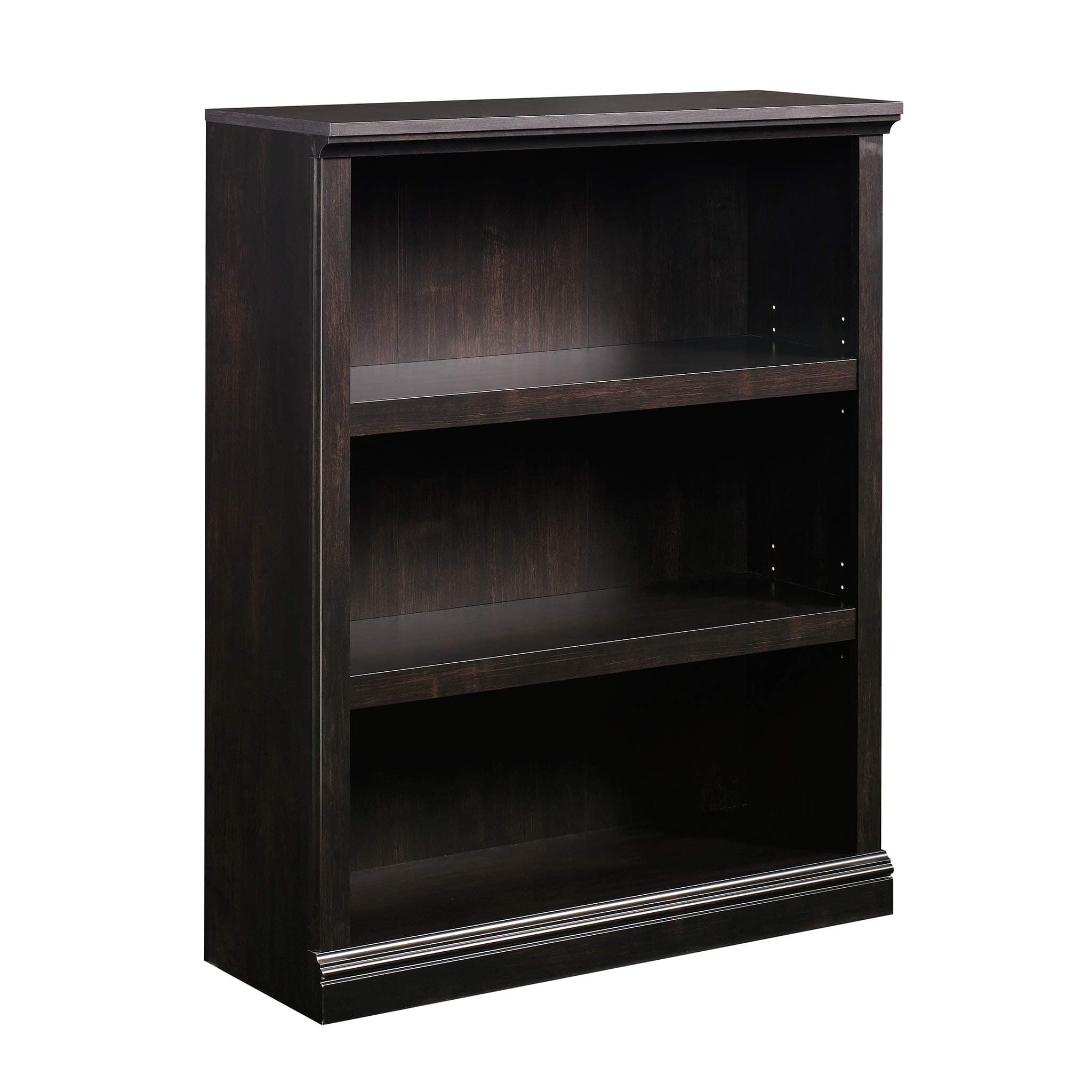 Sauder Estate Black 3 Tier Bookshelf for Home Office and Living Room